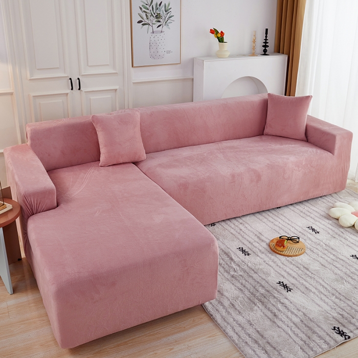 91家纺网 家纺一手货源 找家纺 （总）丝绮鹿 2023新款毛绒纯色沙发套贵妃位图