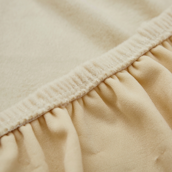 91家纺网 家纺一手货源 找家纺 丝绮鹿 2023新款毛绒纯色沙发套贵妃位图 米白-毛绒款