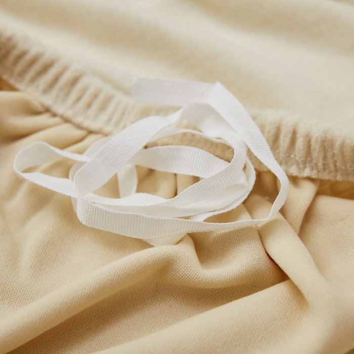 91家纺网 家纺一手货源 找家纺 丝绮鹿 2023新款毛绒纯色沙发套贵妃位图 米白-毛绒款