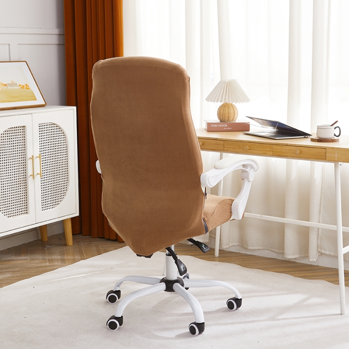 91家纺网 家纺一手货源 找家纺 （总）丝绮鹿 2023新款毛绒纯色椅套拉链款