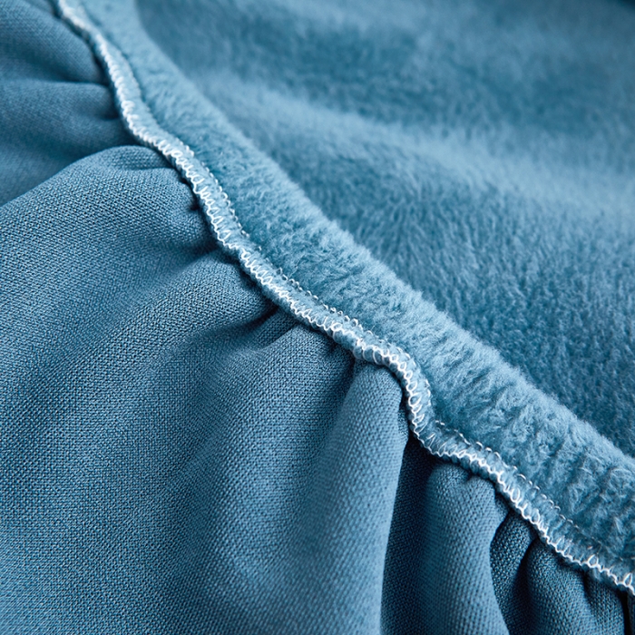 91家纺网 家纺一手货源 找家纺 丝绮鹿 2023新款毛绒纯色椅套拉链款 灰蓝