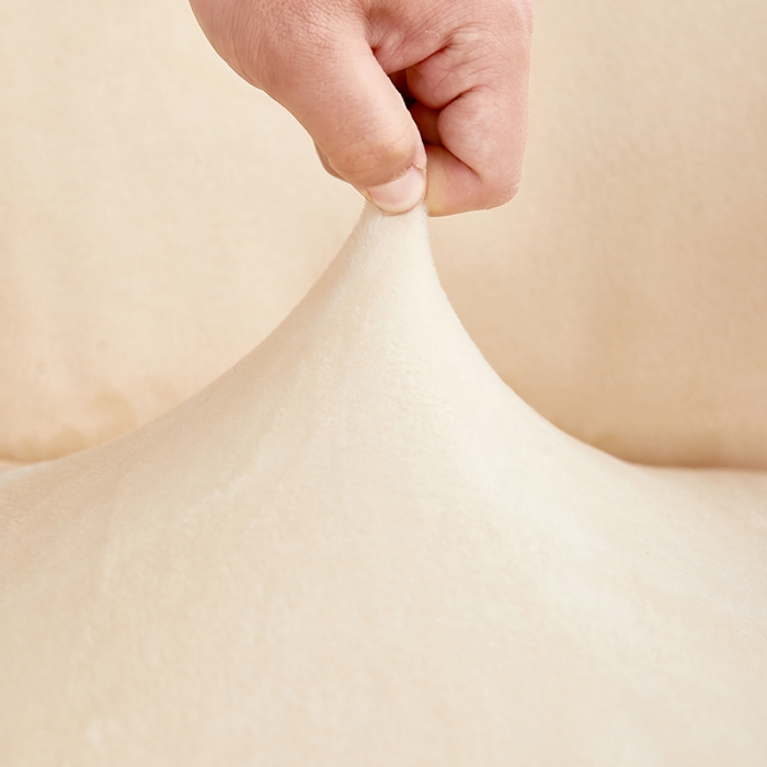 91家纺网 家纺一手货源 找家纺 丝绮鹿 2023新款毛绒纯色椅套拉链款 米白