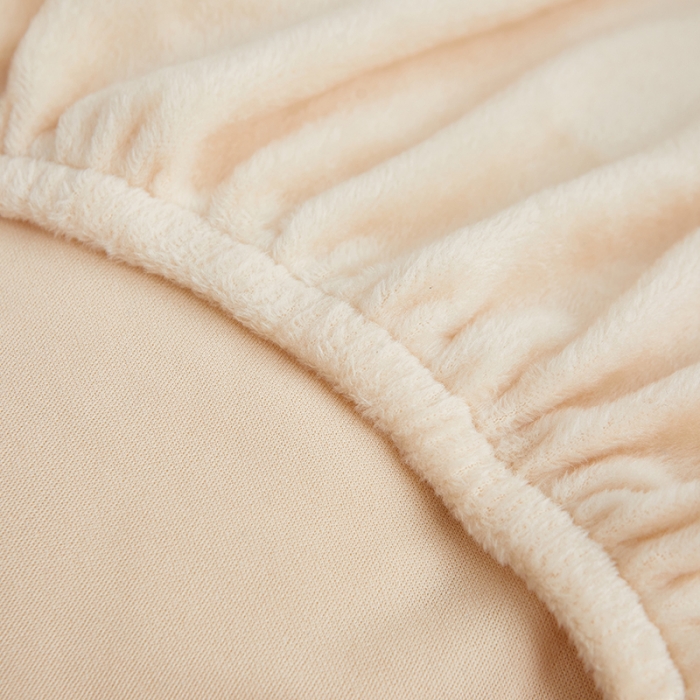 91家纺网 家纺一手货源 找家纺 丝绮鹿 2023新款毛绒纯色椅套拉链款 米白