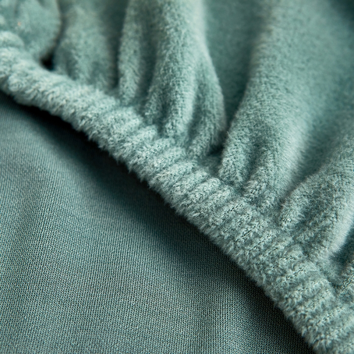 91家纺网 家纺一手货源 找家纺 丝绮鹿 2023新款毛绒纯色椅套拉链款 青色