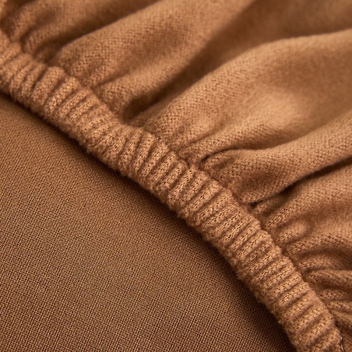 91家纺网 家纺一手货源 找家纺 丝绮鹿 2023新款毛绒纯色椅套拉链款 驼色