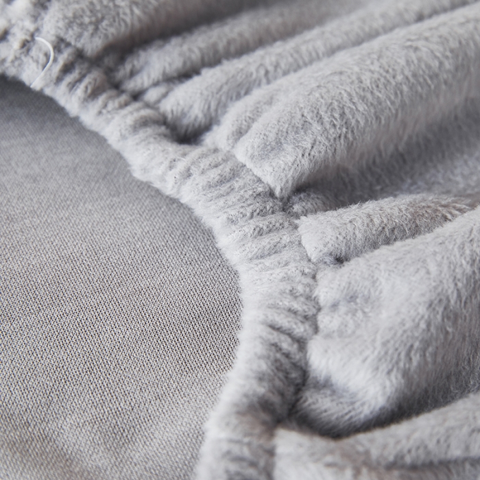 91家纺网 家纺一手货源 找家纺 丝绮鹿 2023新款毛绒纯色椅子套（松紧款） 灰色