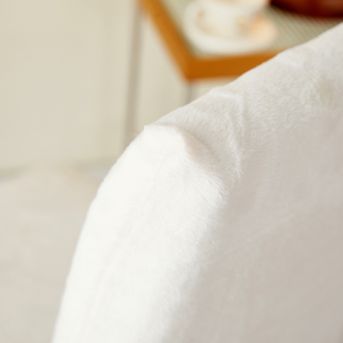 91家纺网 家纺一手货源 找家纺 丝绮鹿 2023新款毛绒纯色椅子套（松紧款） 米白