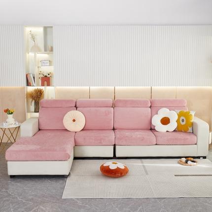 91家纺网 家纺一手货源 找家纺 （总）丝绮鹿 2023新款毛绒纯色毛绒坐垫套