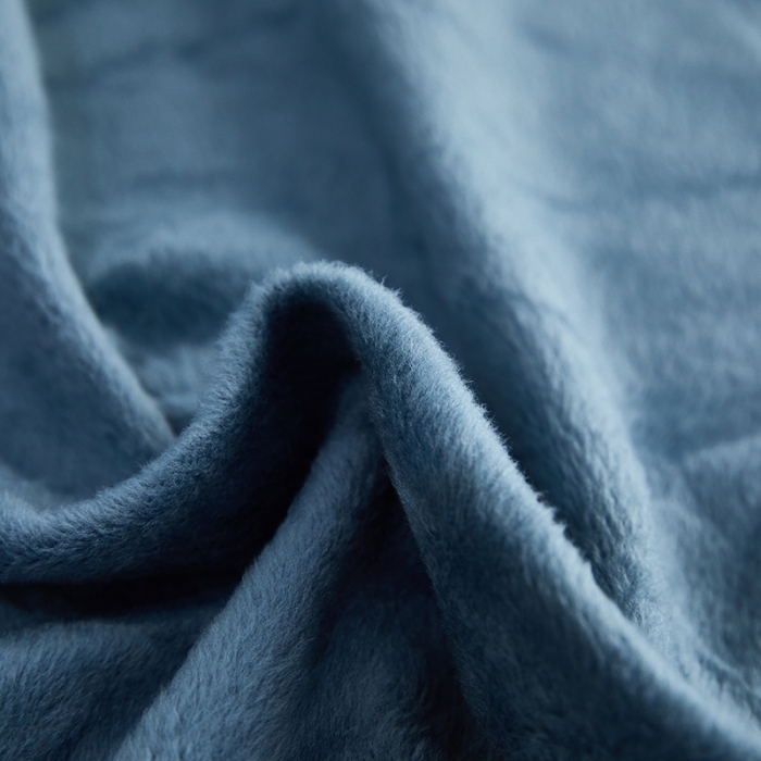 91家纺网 家纺一手货源 找家纺 丝绮鹿 2023新款毛绒纯色毛绒坐垫套 蓝灰