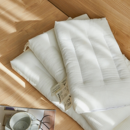 91家纺网 家纺一手货源 找家纺 2025新款 自然的原棉 安心睡眠 长久相伴 纯洁大豆羽丝绒枕