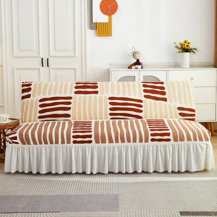 91家纺网 家纺一手货源 找家纺 (总) 丝绮鹿 2023新款针织柔肤格沙发床套裙边款