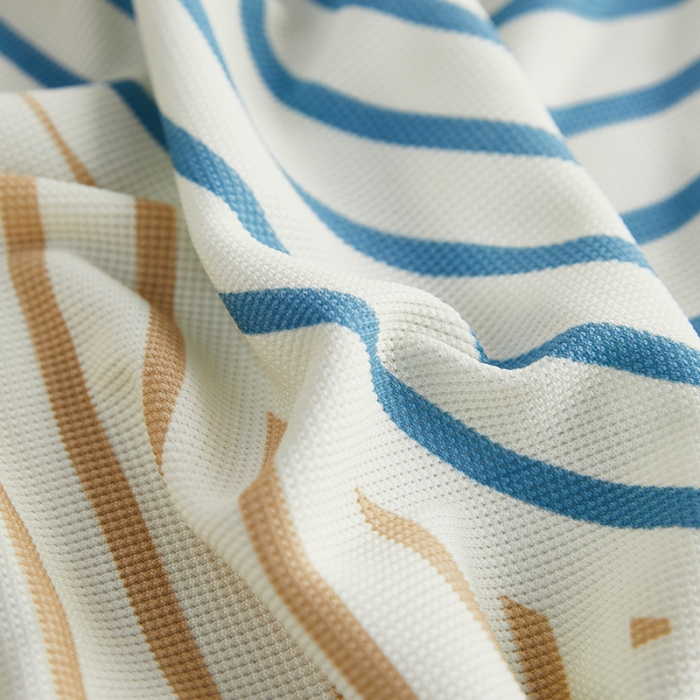 91家纺网 家纺一手货源 找家纺 丝绮鹿 2023新款针织柔肤格沙发床套裙边款 几何-蓝