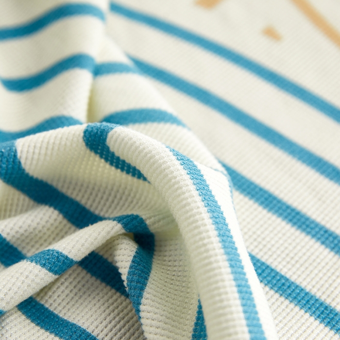 91家纺网 家纺一手货源 找家纺 丝绮鹿 2023新款针织柔肤格沙发套（裙边款） 几何-蓝