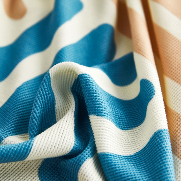 91家纺网 家纺一手货源 找家纺 丝绮鹿 2023新款针织柔肤格沙发套（裙边款） 米兰条纹