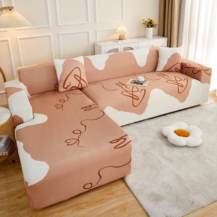 91家纺网 家纺一手货源 找家纺 总丝绮鹿2023针织柔肤格贵妃沙发套松紧款买一个沙发套默认送一个抱枕套