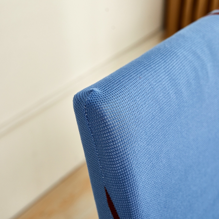91家纺网 家纺一手货源 找家纺 丝绮鹿 2023新款针织柔肤格椅子套松紧款 简爱-蓝色