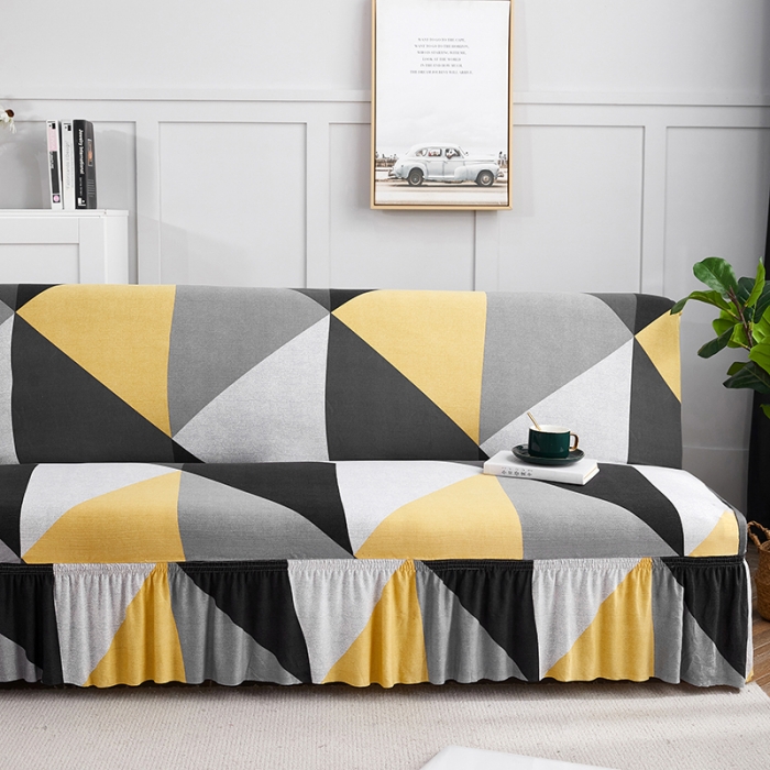 91家纺网 家纺一手货源 找家纺 丝绮鹿 2023新款牛奶丝沙发床套（裙边款） 潮流