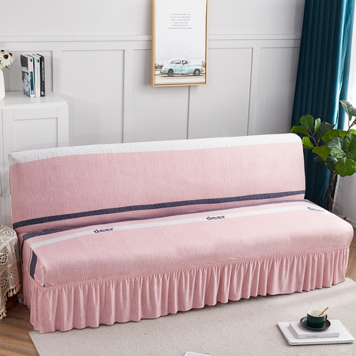 91家纺网 家纺一手货源 找家纺 丝绮鹿 2023新款牛奶丝沙发床套（裙边款） 萌萌小鹿