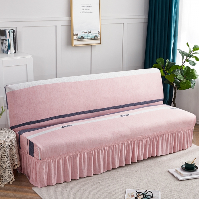 91家纺网 家纺一手货源 找家纺 丝绮鹿 2023新款牛奶丝沙发床套（裙边款） 萌萌小鹿