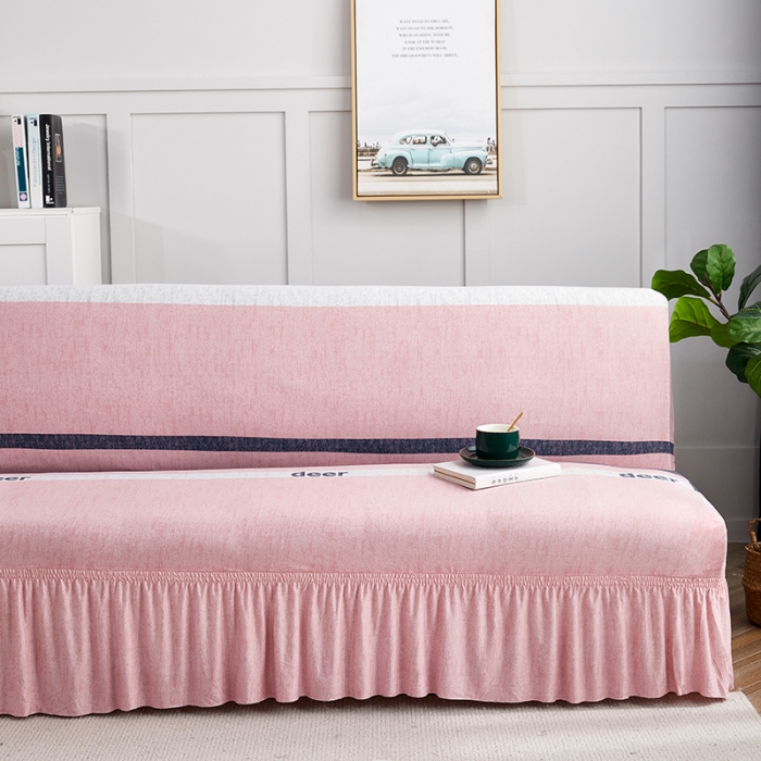 91家纺网 家纺一手货源 找家纺 丝绮鹿 2023新款牛奶丝沙发床套（裙边款） 萌萌小鹿