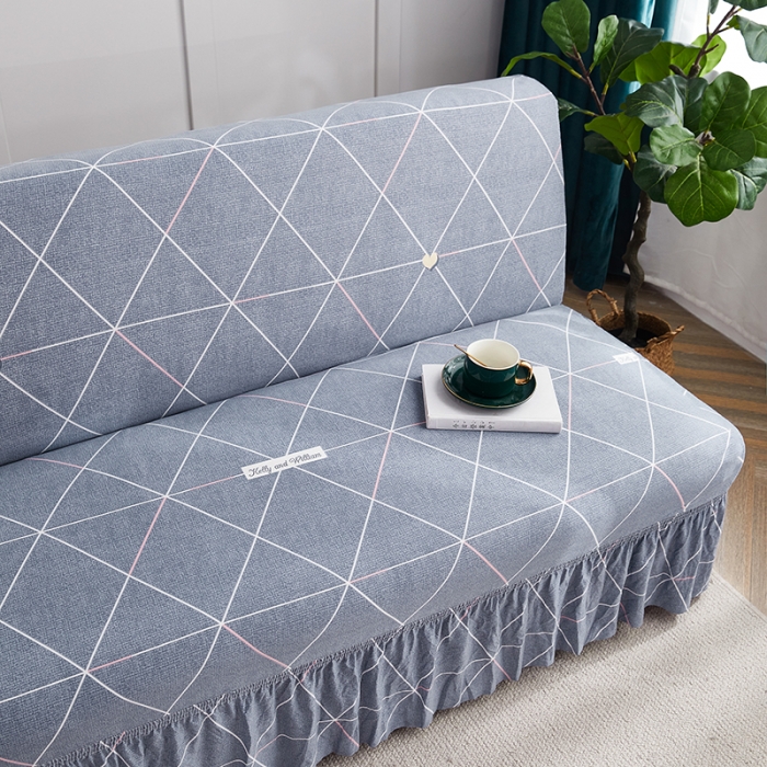 91家纺网 家纺一手货源 找家纺 丝绮鹿 2023新款牛奶丝沙发床套（裙边款） 情书