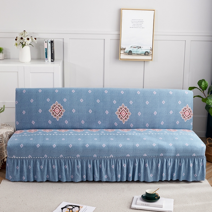 91家纺网 家纺一手货源 找家纺 丝绮鹿 2023新款牛奶丝沙发床套（裙边款） 岁月静好