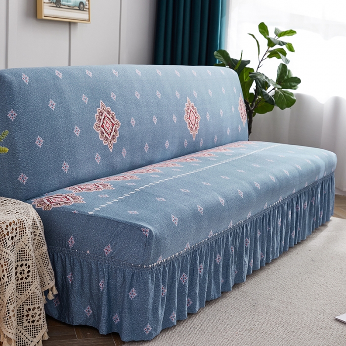 91家纺网 家纺一手货源 找家纺 丝绮鹿 2023新款牛奶丝沙发床套（裙边款） 岁月静好