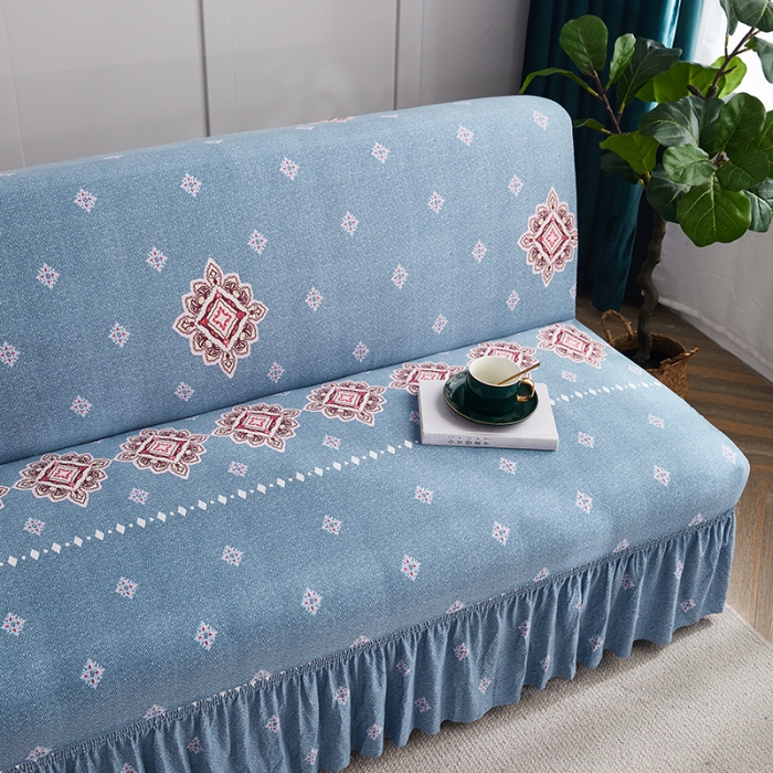 91家纺网 家纺一手货源 找家纺 丝绮鹿 2023新款牛奶丝沙发床套（裙边款） 岁月静好