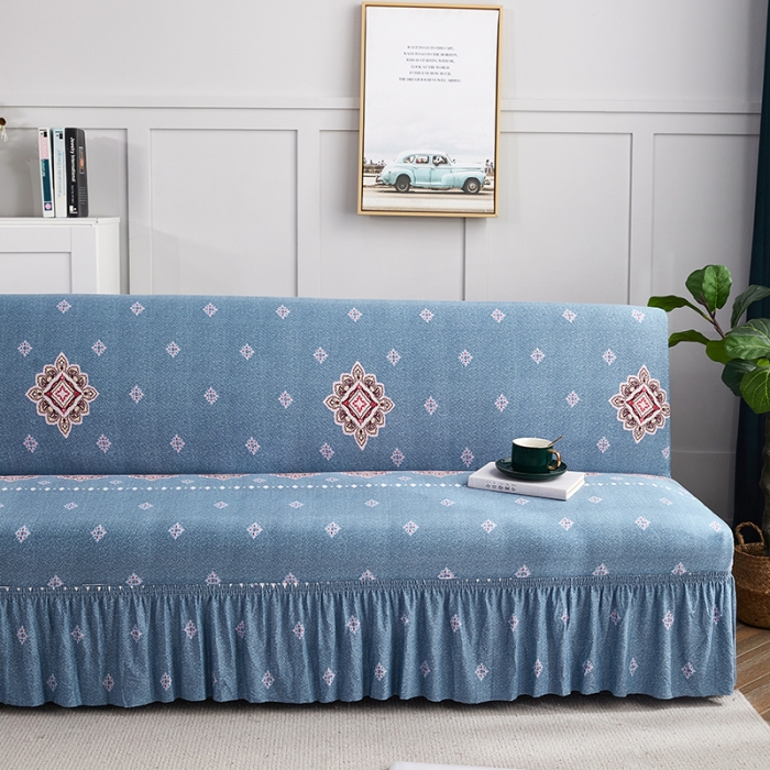 91家纺网 家纺一手货源 找家纺 丝绮鹿 2023新款牛奶丝沙发床套（裙边款） 岁月静好