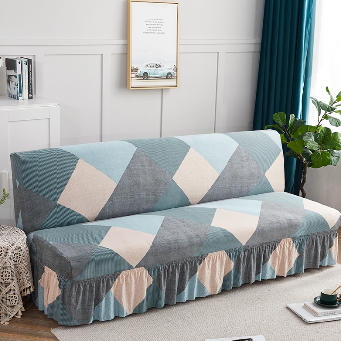 91家纺网 家纺一手货源 找家纺 丝绮鹿 2023新款牛奶丝沙发床套（裙边款） 现代绅士