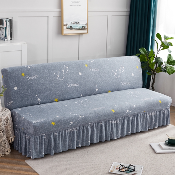 91家纺网 家纺一手货源 找家纺 丝绮鹿 2023新款牛奶丝沙发床套（裙边款） 星愿