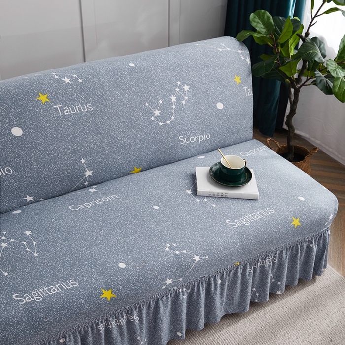 91家纺网 家纺一手货源 找家纺 丝绮鹿 2023新款牛奶丝沙发床套（裙边款） 星愿