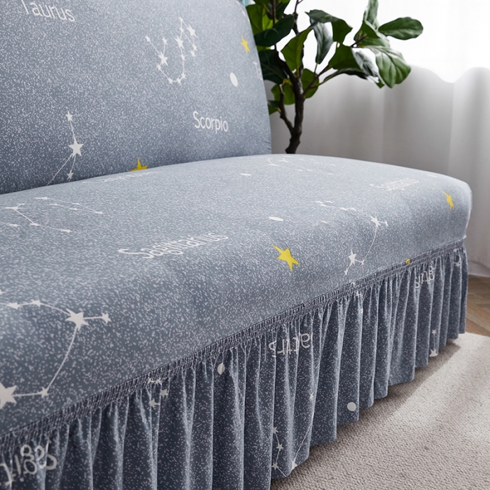 91家纺网 家纺一手货源 找家纺 丝绮鹿 2023新款牛奶丝沙发床套（裙边款） 星愿