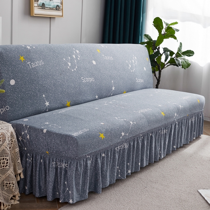 91家纺网 家纺一手货源 找家纺 丝绮鹿 2023新款牛奶丝沙发床套（裙边款） 星愿