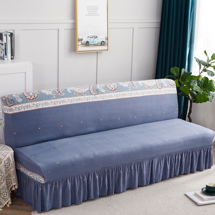 91家纺网 家纺一手货源 找家纺 丝绮鹿 2023新款牛奶丝沙发床套（裙边款） 雅典娜