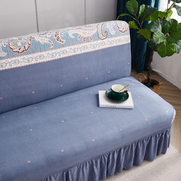 91家纺网 家纺一手货源 找家纺 丝绮鹿 2023新款牛奶丝沙发床套（裙边款） 雅典娜