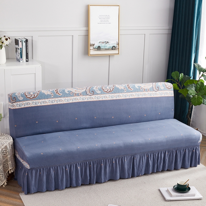 91家纺网 家纺一手货源 找家纺 丝绮鹿 2023新款牛奶丝沙发床套（裙边款） 雅典娜