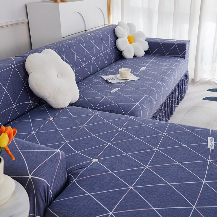 91家纺网 家纺一手货源 找家纺 丝绮鹿 2023新款牛奶丝沙发套贵妃图（裙边款） 情书