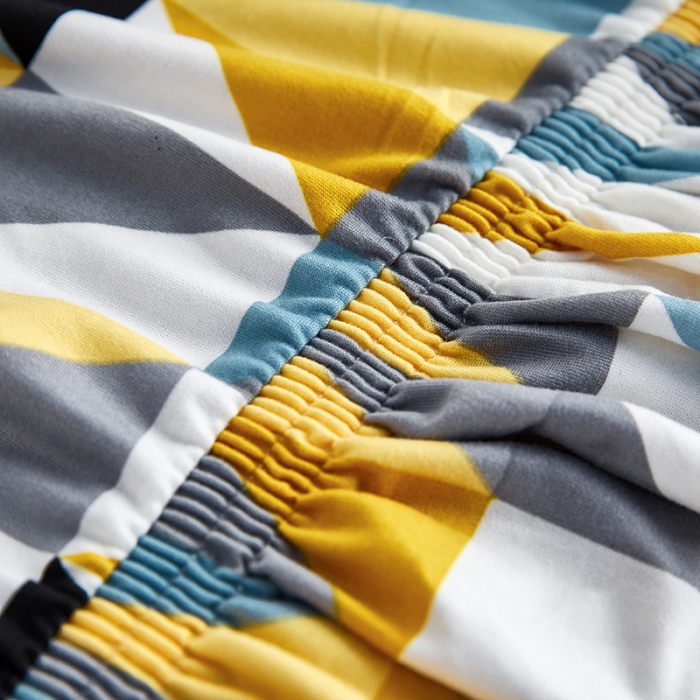 91家纺网 家纺一手货源 找家纺 丝绮鹿 2023新款牛奶丝沙发套贵妃图（裙边款） 时光麋鹿