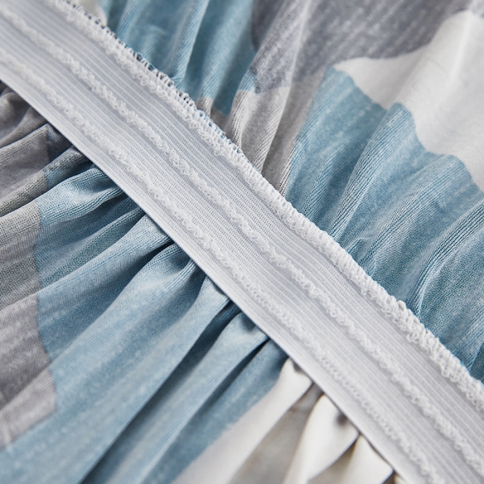 91家纺网 家纺一手货源 找家纺 丝绮鹿 2023新款牛奶丝沙发套贵妃图（裙边款） 时光隧道