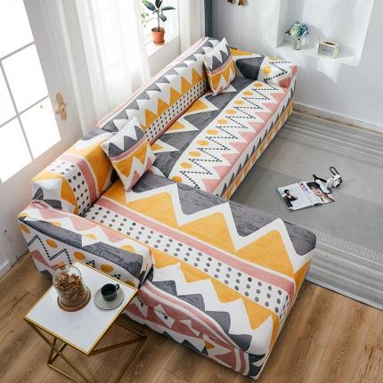 91家纺网 家纺一手货源 找家纺 丝绮鹿 2023新款牛奶丝沙发套贵妃图（松紧款） 米亚