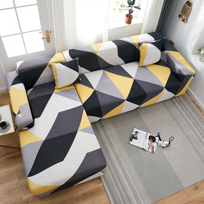 91家纺网 家纺一手货源 找家纺 丝绮鹿 2023新款牛奶丝沙发套贵妃图（松紧款） 潮流