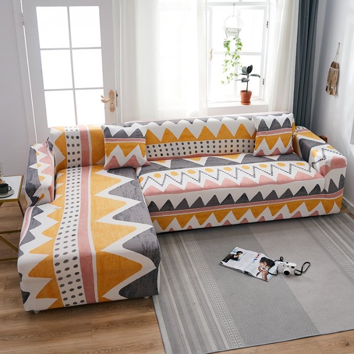 91家纺网 家纺一手货源 找家纺 丝绮鹿 2023新款牛奶丝沙发套贵妃图（松紧款） 米亚