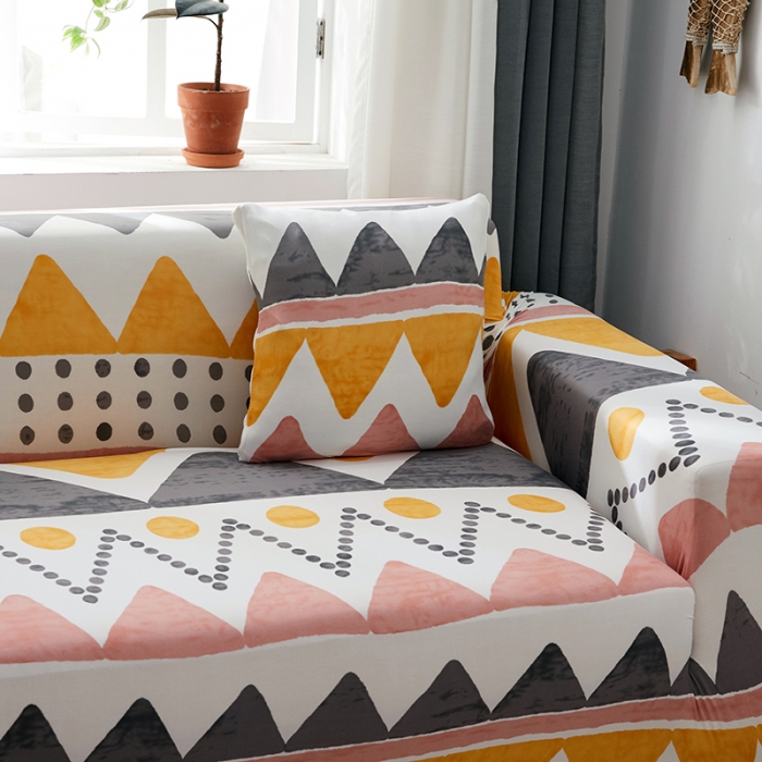 91家纺网 家纺一手货源 找家纺 丝绮鹿 2023新款牛奶丝沙发套贵妃图（松紧款） 米亚