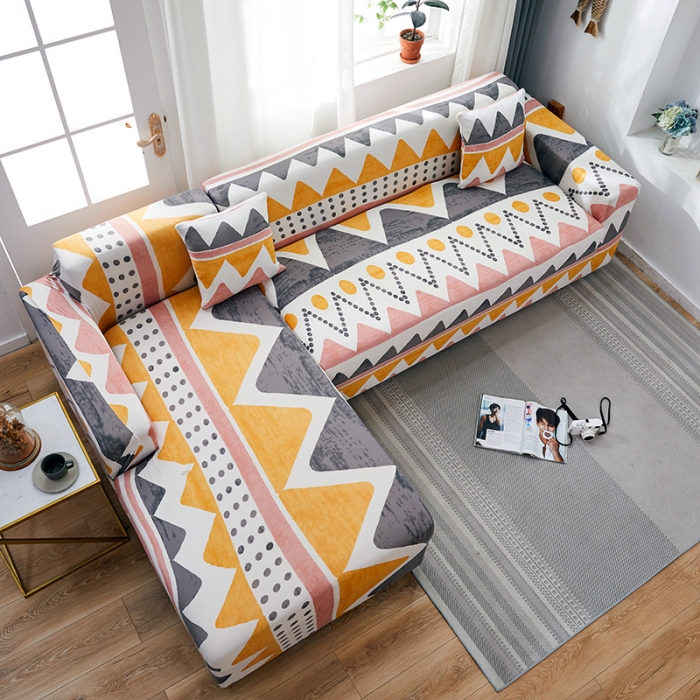 91家纺网 家纺一手货源 找家纺 丝绮鹿 2023新款牛奶丝沙发套贵妃图（松紧款） 米亚