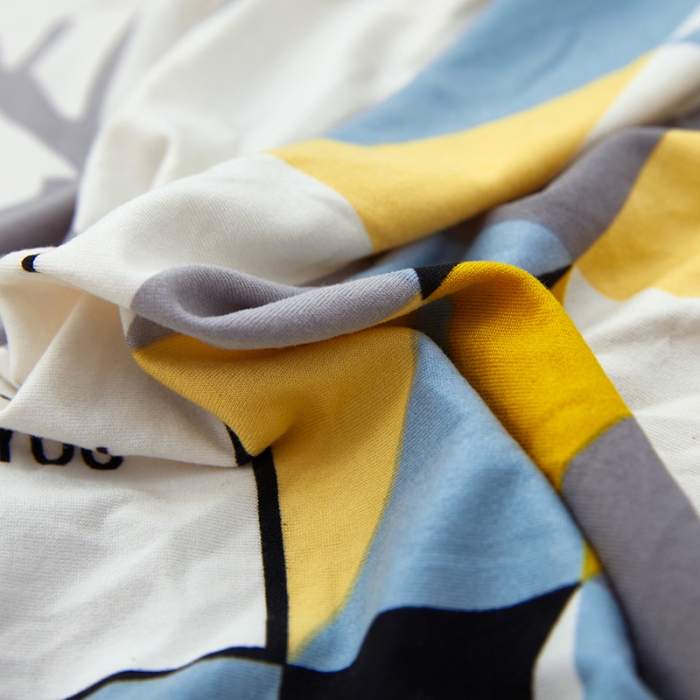 91家纺网 家纺一手货源 找家纺 丝绮鹿 2023新款牛奶丝沙发套贵妃图（松紧款） 时光麋鹿