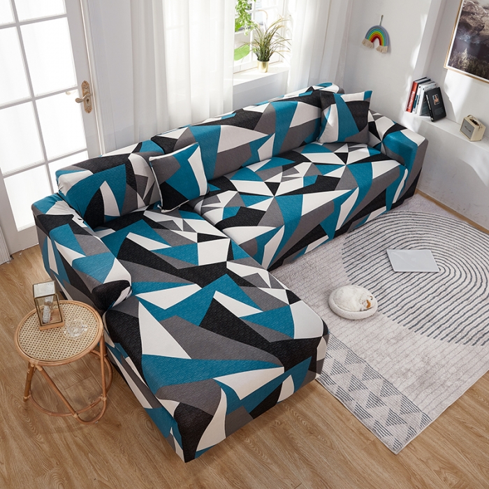 91家纺网 家纺一手货源 找家纺 丝绮鹿 2023新款牛奶丝沙发套贵妃图（松紧款） 时光隧道