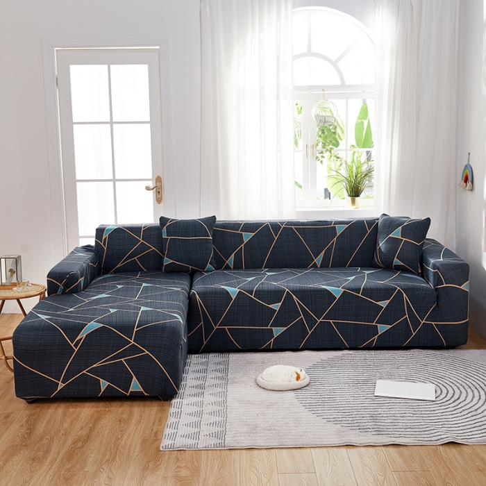 91家纺网 家纺一手货源 找家纺 丝绮鹿 2023新款牛奶丝沙发套贵妃图（松紧款） 时尚空间