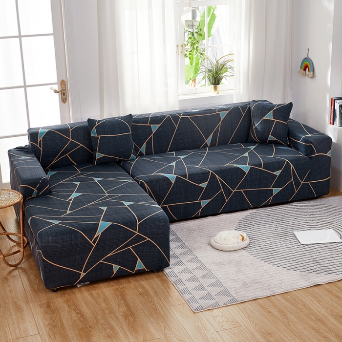 91家纺网 家纺一手货源 找家纺 丝绮鹿 2023新款牛奶丝沙发套贵妃图（松紧款） 时尚空间