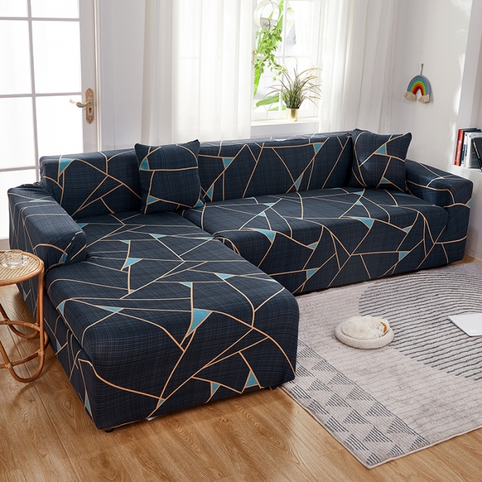 91家纺网 家纺一手货源 找家纺 丝绮鹿 2023新款牛奶丝沙发套贵妃图（松紧款） 时尚空间